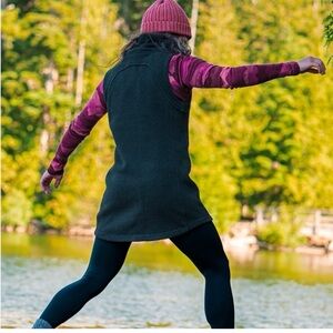 Title Nine 25th Hour Wmn LG Polartec IndyEva Rollneck Tunic-length Vest Olive